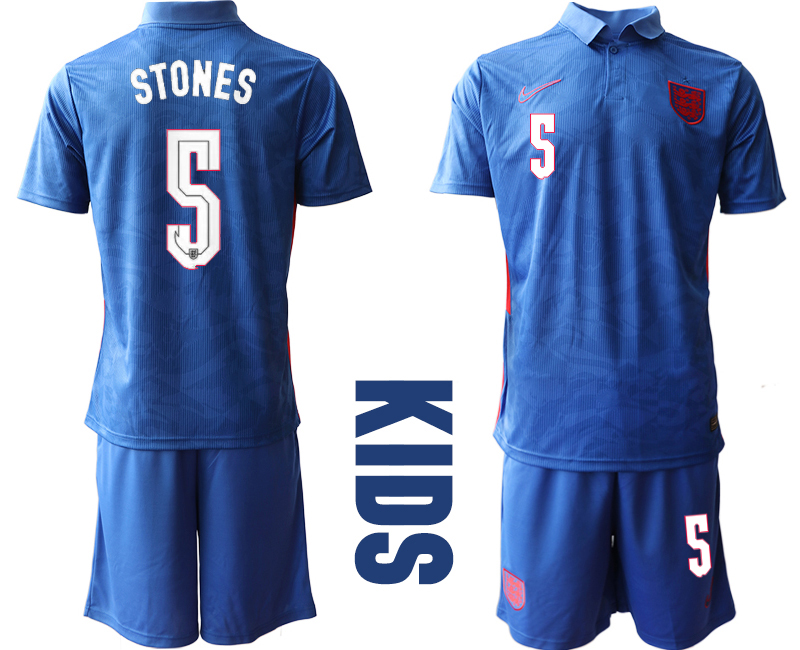 2021 European Cup England away Youth #5 soccer jerseys